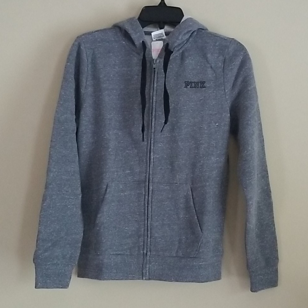 VS PINK Everyday Full Lounge Full-Zip Logo Hoodie - Picture 5 of 11